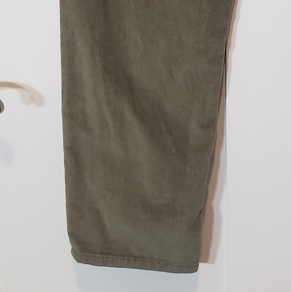 Seven 7 Corduroy Pants Ultra High Rise Skinny Olive Green Cotton Stretch Size 12 - Picture 13 of 16